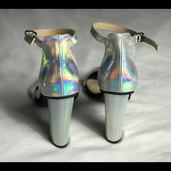 Zara - metallic silver heels - Picture 3 of 4